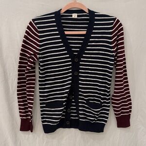 Crewcuts Cotton Striped Button Cardigan Sz 12